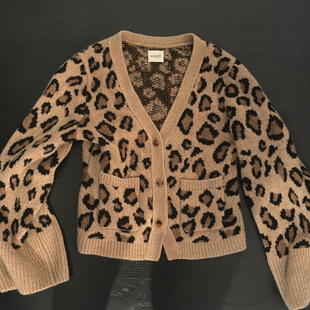 Khaite Cashmere Animal Print Sweater